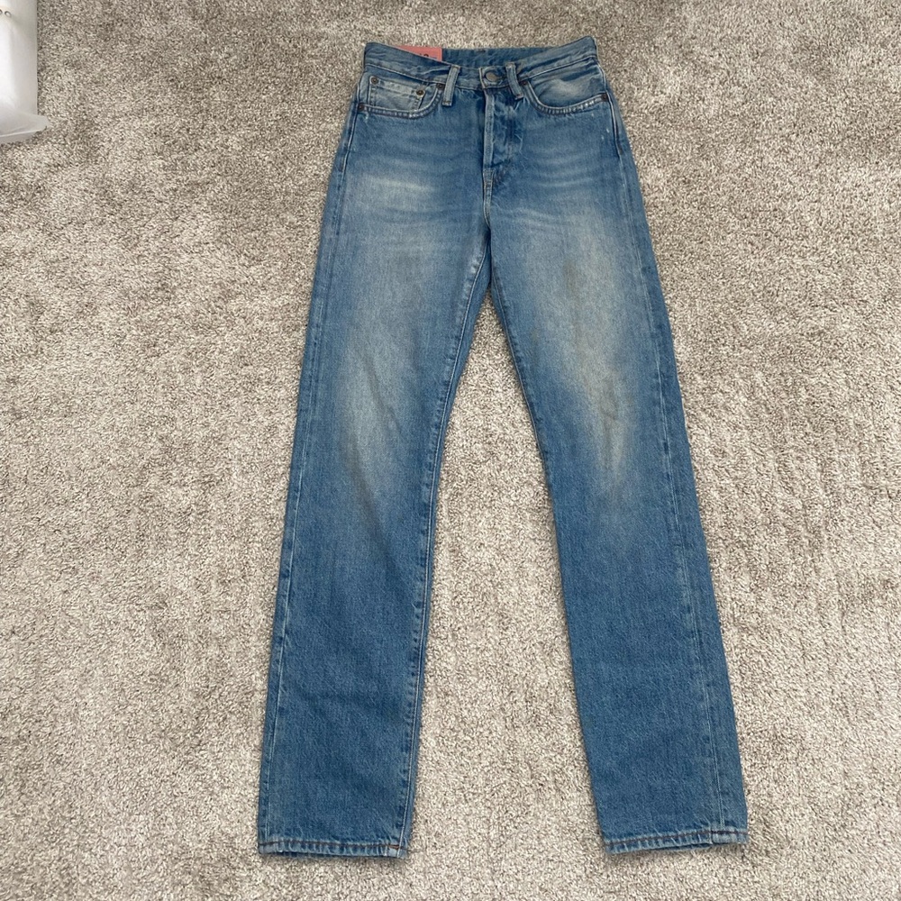 Acne Studios Straight Leg Distressed Jeans